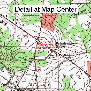 USGS Topographic Quadrangle Map   Wagontown, Pennsylvania (Folded/Waterproof) : Outdoor Recreation Topographic Maps : Sports & Outdoors