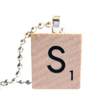CUSTOM Upcycled Scrabble Tile Initial Alphabet Necklace: Jewelry