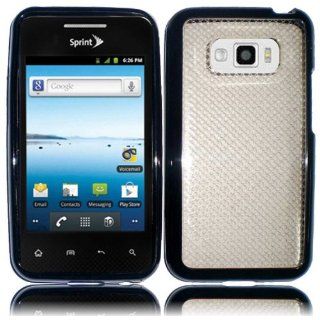 White/Black PC+TPU Case Cover for LG Optimus Elite LS696: Cell Phones & Accessories