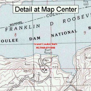 USGS Topographic Quadrangle Map   Grand Coulee Dam, Washington (Folded/Waterproof) : Outdoor Recreation Topographic Maps : Sports & Outdoors