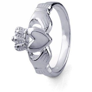 Ladies Sterling Silver Claddagh Ring LS RS699. Made in Ireland.: Jewelry