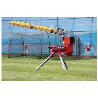 Heater 24 ft. Baseball Pitching Machine & Xtender Batting Cage Package : Sports & Outdoors