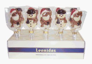 Leonidas Belgian Chocolates: Christmas Chocolate Lollipops : Suckers And Lollipops : Grocery & Gourmet Food