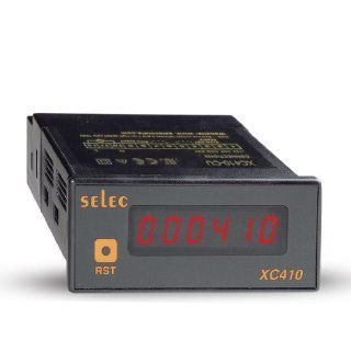 Selec XC410 CU Totalizers Counter, 36mm x 72mm Size, 6 Digit LED, CE Certified, 85 to 270V AC/DC: Precision Measurement Products: Industrial & Scientific