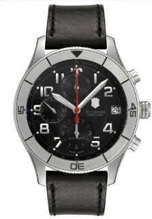 Victorinox Swiss Army Men's 241193 Ambassador Clous De Paris Black Leather Automatic Chronograph Watch: Watches
