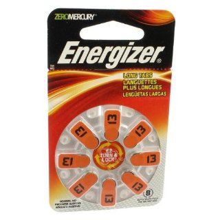 Energizer AZ13DP Coin Cell Hearing Aid Battery. HEARING AID SIZE 13 8 PK SIZE 13 MERCURY FREE CAMBAT. Zinc Air   1.4 V DC : Button Cell Batteries : Electronics