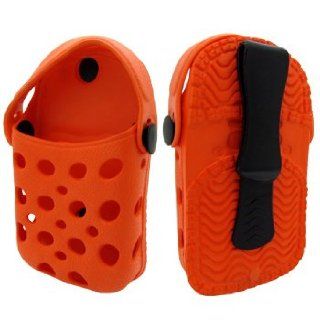 Orange Universal Shoes Pouch Case w/ Neck Strap for iPhone 4S / 4 / 3G / 3Gs, iPod Touch 5 / 4 / 3rd / 2nd Gen: Cell Phones & Accessories
