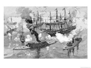 Surrender of the "Tennessee", Battle of Mobile Bay, from "Battles and Leaders of the Civil War" Giclee Print Art (12 x 9 in) : Everything Else
