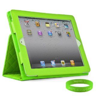 Lime Green Padded iPad Skin Cover Case Stand with Screen Flap and Sleep Function for all Models of The New Apple iPad ( 3rd Generation, wifi , + AT&T 4G , 16 GB , 32GB , 64 GB, MC707LL/A , MD328LL/A , MC705LL/A , MC706LL/A, MD329LL/A , MD368LL/A , MC7