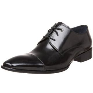 Steve Madden Men's Zacharyy Dress Oxford,Black Leather,8 M US: Shoes