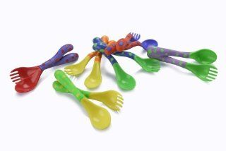 Nuby 4 Pack Spoon and Fork, Colors May Vary New Born, Baby, Child, Kid, Infant : Infant And Toddler Socks : Baby