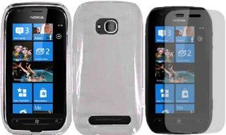 Clear Hard Case Cover+LCD Screen Protector for Nokia Lumia 710: Cell Phones & Accessories