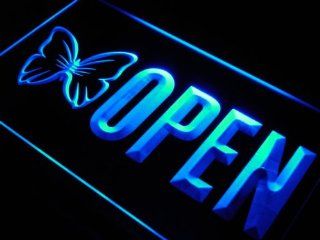 ADV PRO j729 b OPEN Beauty Salon Butterfly Nail Neon Light Sign  