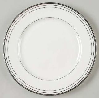 Mikasa Platinum Links Dinner Plate, Fine China Dinnerware   Silver Bands,Circles