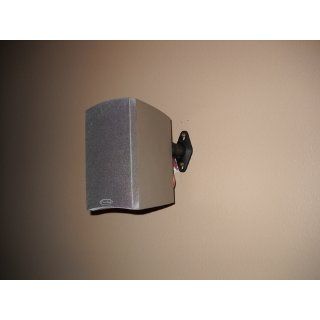 VideoSecu 4 Black Satellite Speaker Mounts / Brackets for Walls and Ceilings 1VE Electronics