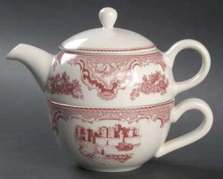 Johnson Brothers Old Britain Castles Pink (England 1883) Individual Teapot & Lid