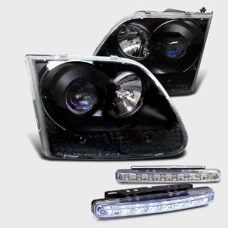 1997 2003 FORD F150 PROJECTOR HEADLIGHTS HEAD LIGHTS + 8 LED FOG BUMPER LAMPS Automotive