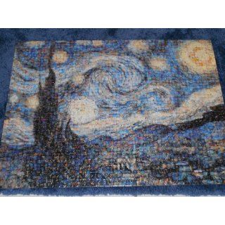Buffalo Games Photomosaic, The Starry Night   1000pc Jigsaw Puzzle: Toys & Games