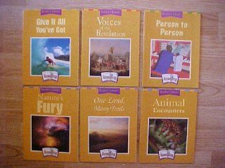 Package of 6 (Themes 1 6) Houghton Mifflin Grade 5 Reader's Library Books / Nature's Fury / Give It All You've Got / Voices of the Revolution / Person to Person / One Land, Many Trails / Animal Encounters: Houghton Mifflin: Books
