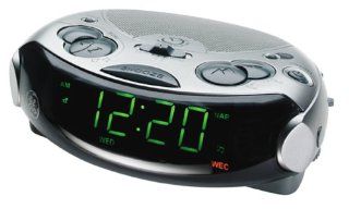GE 74894 AM/FM Clock Radio with 0.9" Green LED, Dual wake, auto time set, (Discontinued by Manufacturer): Electronics
