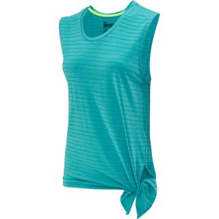 NIKE Womens Club Tie Striped Sleeveless T Shirt   Size: L/xl, Aquamarine/green