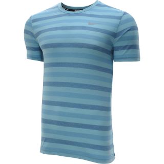 NIKE Mens Dri FIT Touch Tailwind Striped Short Sleeve Running T Shirt   Size: