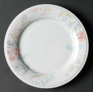 Limoges American Flowers Salad Plate, Fine China Dinnerware   Peach,  Lavender F
