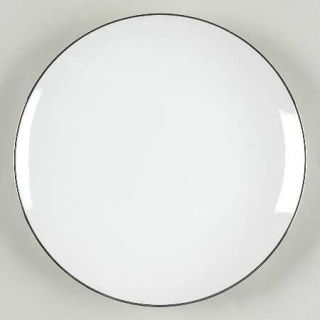 Style House Platinum Ring Salad Plate, Fine China Dinnerware   White, Coupe, Pla