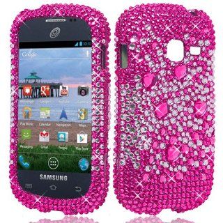 Pink Silver Hard Cover Case for Samsung Galaxy Centura SCH S738C Straight Talk RF 75: Cell Phones & Accessories