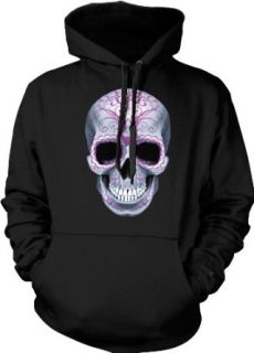 Emo Men's Realistic Candy Skull, Sugar Skull Hooded Pullover Sweatshirt: Fashion Hoodies: Clothing