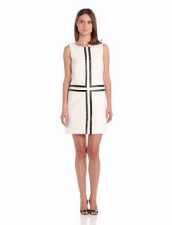 laundry BY SHELLI SEGAL Women's Leather Sheath Dress at  Womens Clothing store