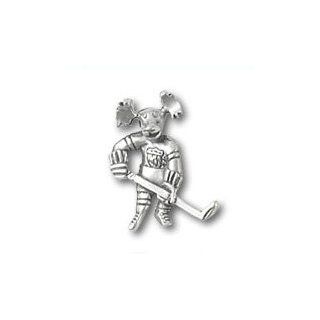 Hockey Moose Lapel Pin: Jewelry