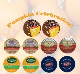10 Limited Edition Fall PUMPKIN Flavored SUPER sampler! 5 Different Pumpkin only Flavors! WOW! Pumpkin Spice Galore! : Coffee Brewing Machine Cups : Grocery & Gourmet Food