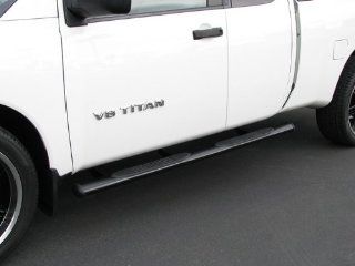 Premium Custom Fit 04 14 Nissan Titan Ext/King Cab Black 4" Straight Side Step Nerf Bars Running Boards(2pcs with Mounting Bracket Kit): Automotive