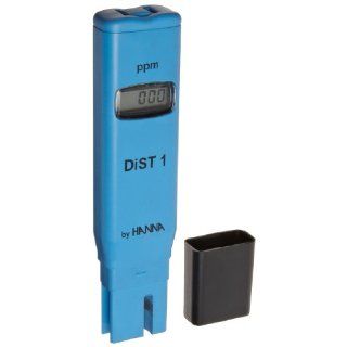 Hanna Instruments HI98301 DiST1 EC and TDS Tester, 0.5 TDS Factor, 1999 mg/L (ppm), 1 mg/L (ppm) Resolution, +/ 2% Accuracy: Multi Testers: Industrial & Scientific