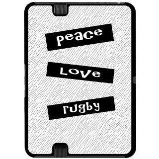 Peace Love Rugby   Snap On Hard Protective Case for  Kindle Fire HD 7in Tablet (Previous 2012 Release Version): Computers & Accessories