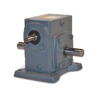 Boston Gear 726B10KH Right Angle Gearbox, Solid Shaft Input, Left and Right Output, 101 Ratio, 2.62" Center Distance, 3.94 HP and 1345 in lbs Output Torque at 1750 RPM Mechanical Gearboxes