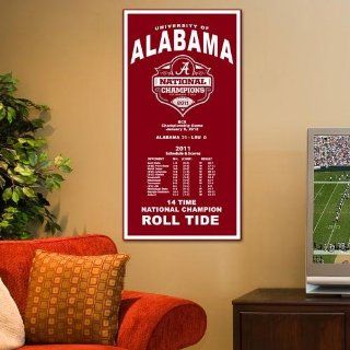 NCAA Alabama Crimson Tide 2011 BCS National Champions Crimson 18" x 36" Season Schedule Vertical Banner () : Business Card Holders : Office Products