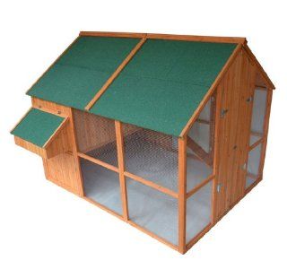 Pawhut Deluxe Extra Large Backyard Chicken Coop / Hen House w/ Outdoor Run: Pet Supplies