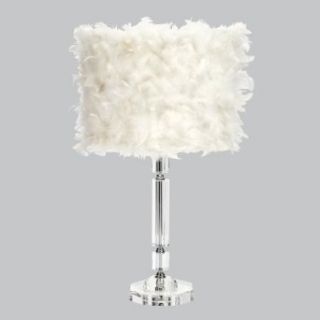Slender Crystal Table Lamp Shade Color White    