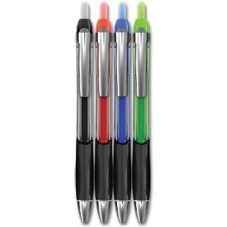 Write Dudes Aero Retractable Ballpoint Pens, Assorted Color Inks, 4 Count (14619) : Office Products