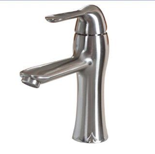 BOZZ Modern Short Brushed Nickel Finish Bathroom Faucet for Sink, Vanity   Touch On Bathroom Sink Faucets  
