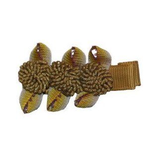 Posies Accessories Gold Dijon Pom Poms Hair Clippie: Clothing
