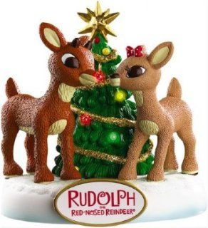 Carlton Cards Heirloom Lighted & Musical Rudolph Reindeer Christmas Ornament   Greeting Cards