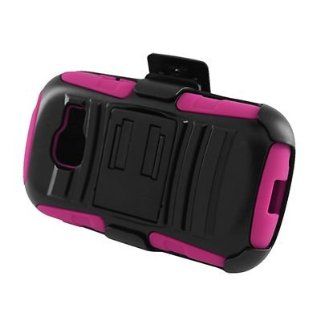 For Straight Talk Galaxy Centura SCH S738C Hybrid Case Pink Stand P Holster: Everything Else