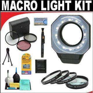 Digital Ring Light For Macro Photography + +1 +2 +4 +10 Close Up Macro Filter Set with Pouch + High Resolution 3 piece Filter Set (UV, Fluorescent, Polarizer) + 6 Piece Deluxe Cleaning Kit + Lenspen Cleaning Tool + Deluxe DB ROTH Accessory Kit For The Sony