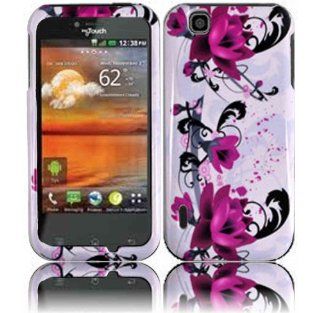 Purple Lily Hard Case Cover for T Mobile Mytouch LG Maxx Touch E739 Cell Phones & Accessories