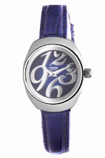 Jowissa Women's J4.090.M Como Stainless Steel Blue Genuine Leather Sunray Dial Watch Watches