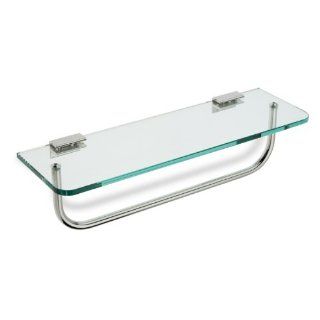 StilHaus Clear Glass Bathroom Shelf with Towel Bar 764   Mounted Bathroom Shelves  