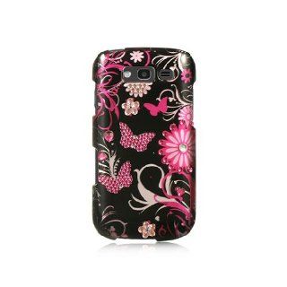 Pink Butterfly Bling Gem Jeweled Crystal Cover Case for Samsung Galaxy S Blaze 4G SGH T769: Cell Phones & Accessories